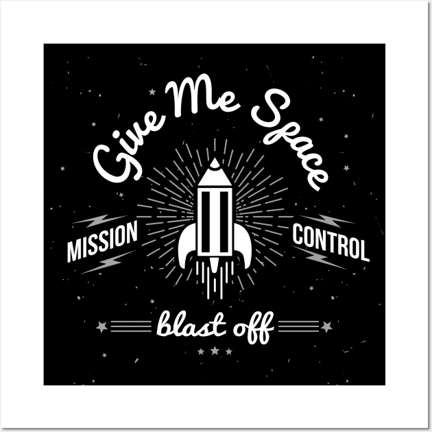 Give Me Space - Rocketship Wall Art by Jitterfly